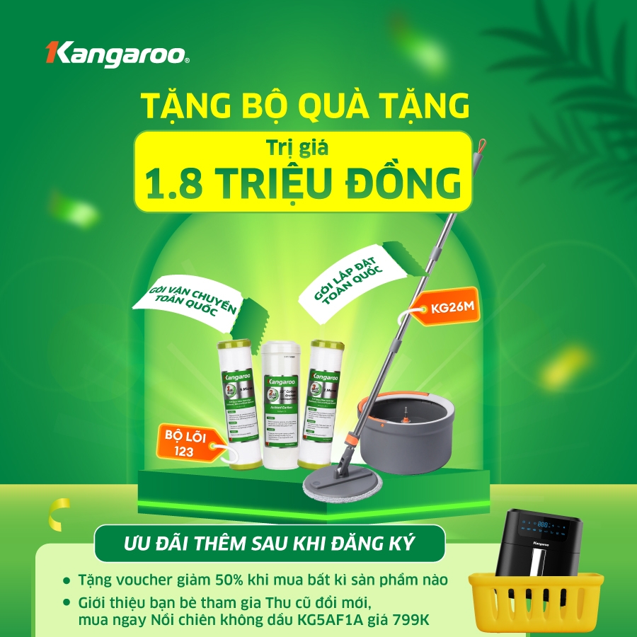 Kangaroo trợ giá tới 10 triệu khi thay cũ đổi mới máy lọc nước