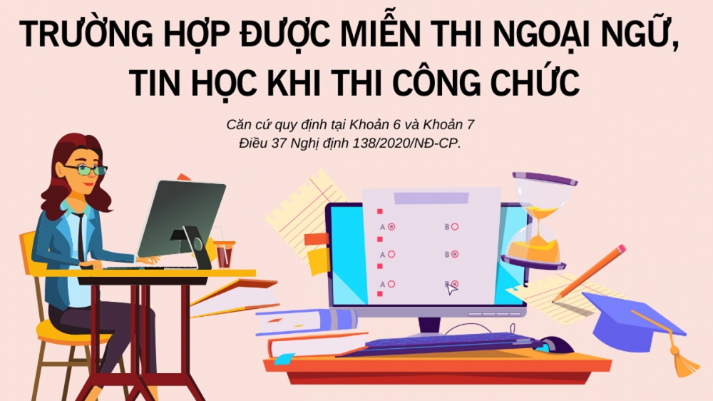 Trường hợp được miễn thi ngoại ngữ, tin học khi thi công chức