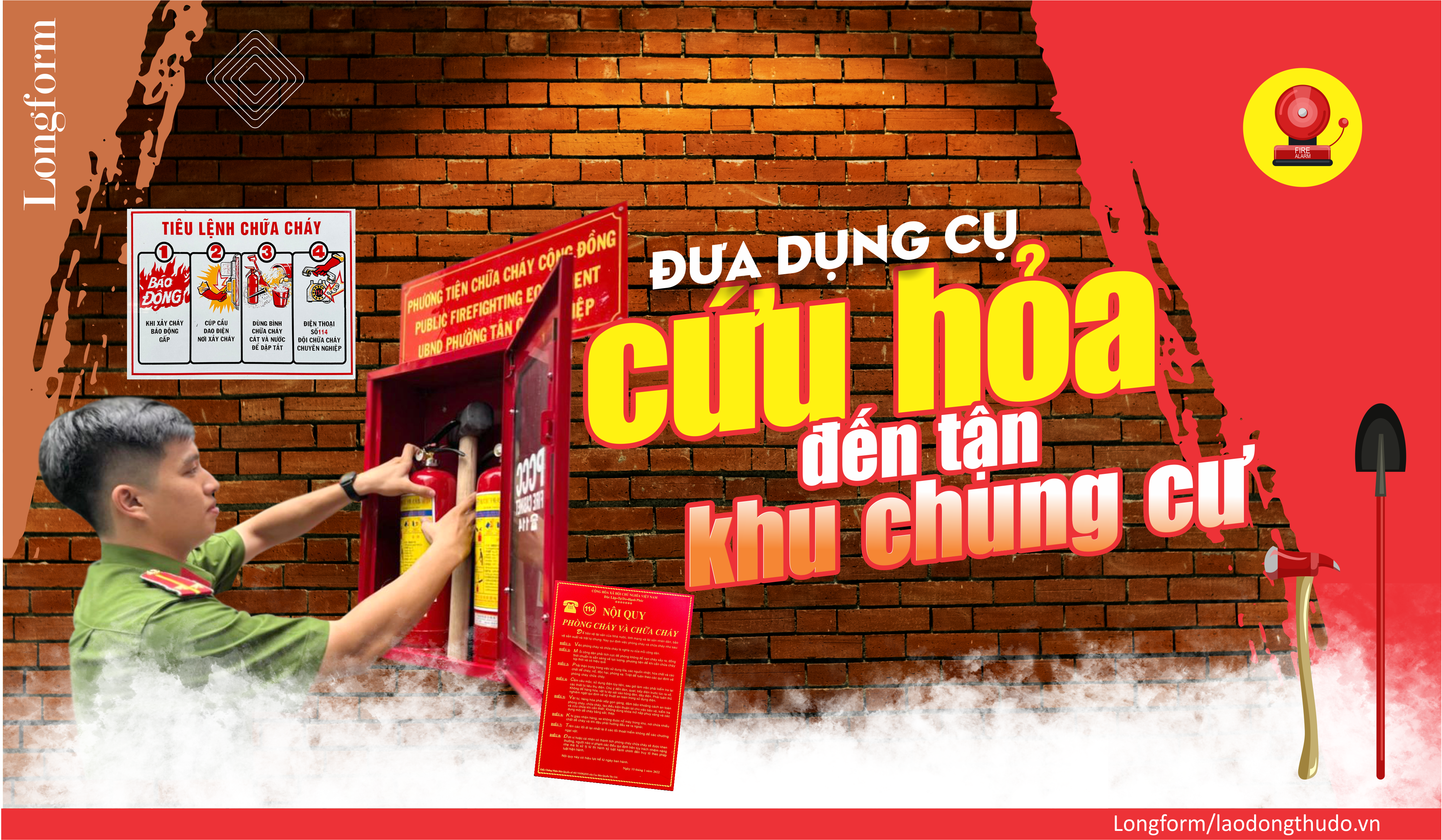 Đưa dụng cụ cứu hỏa đến tận khu chung cư