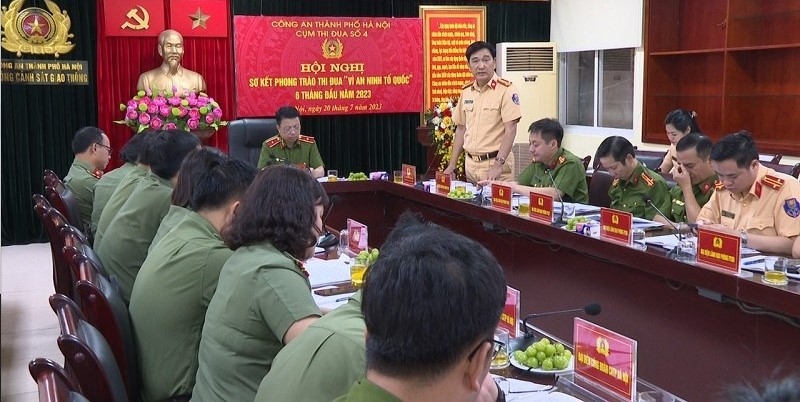 Cụm thi đua số 4 Công an Hà Nội hoàn thành tiêu công tác chuyên môn