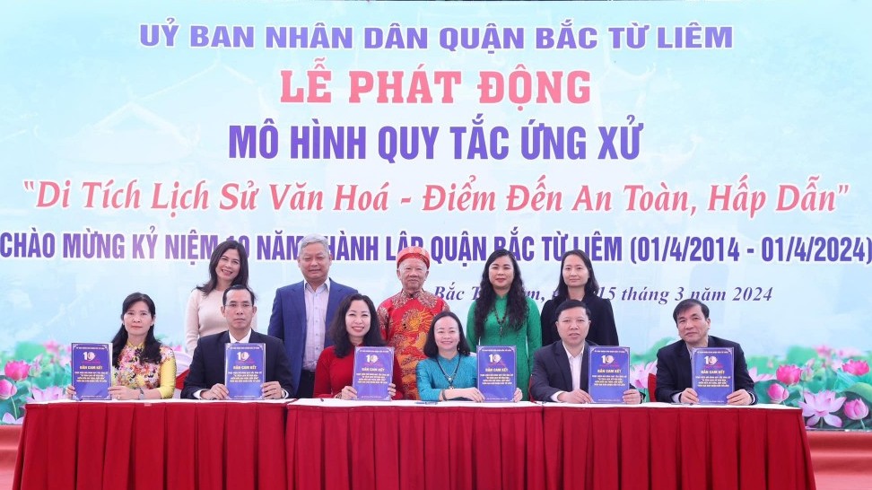 Phát động mô hình Quy tắc ứng xử tại các di tích lịch sử trên địa bàn quận Bắc Từ Liêm