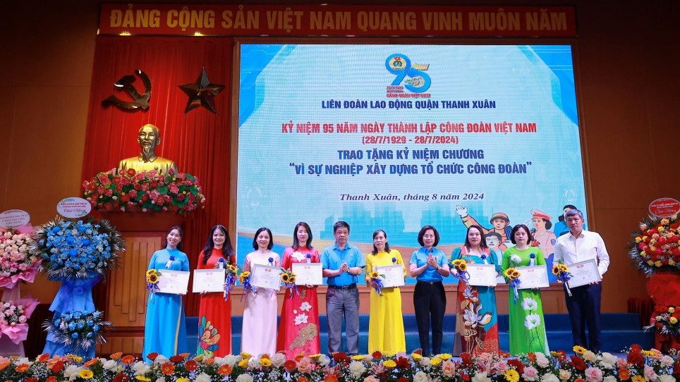 Quận Thanh Xuân: Vinh danh 95 Chủ tịch Công đoàn cơ sở xuất sắc tiêu biểu