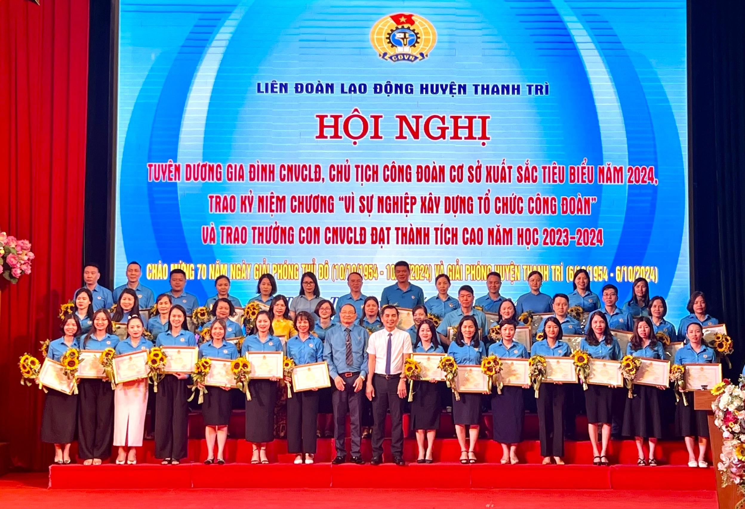 Thanh Trì: Biểu dương 50 Chủ tịch Công đoàn cơ sở xuất sắc tiêu biểu