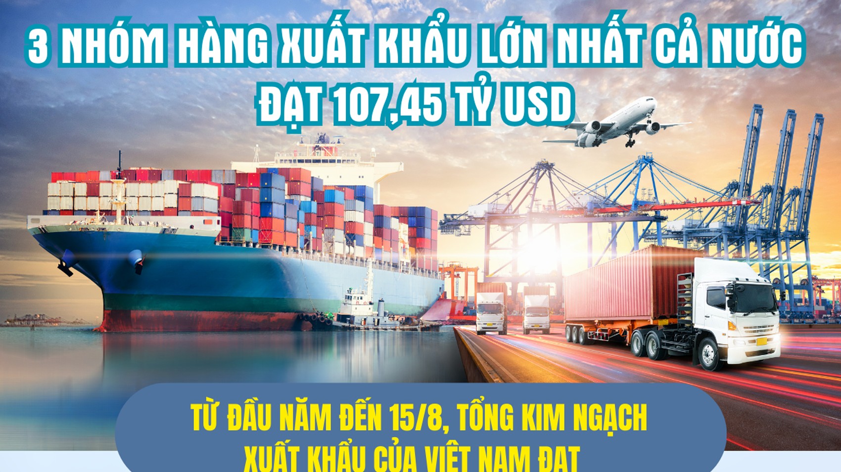 Ba nhóm hàng xuất khẩu lớn nhất cả nước đạt 107,45 tỷ USD