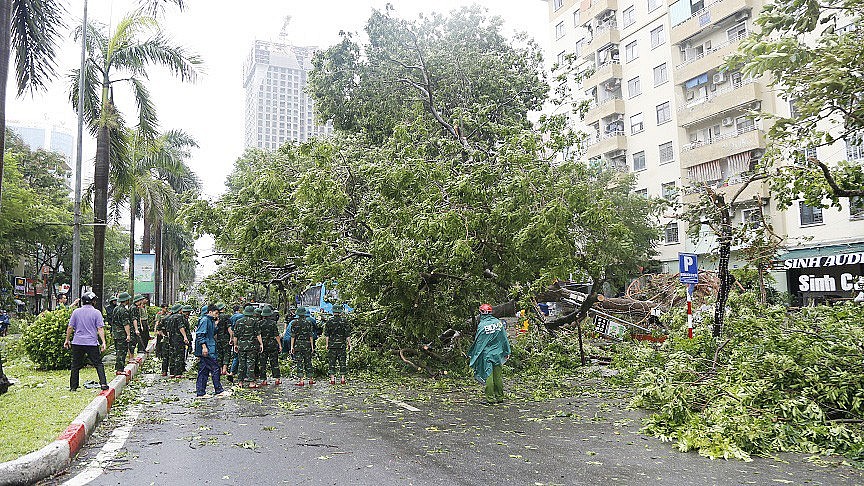 Quận Hà Đông chủ động khắc phục hậu quả của cơn bão số 3