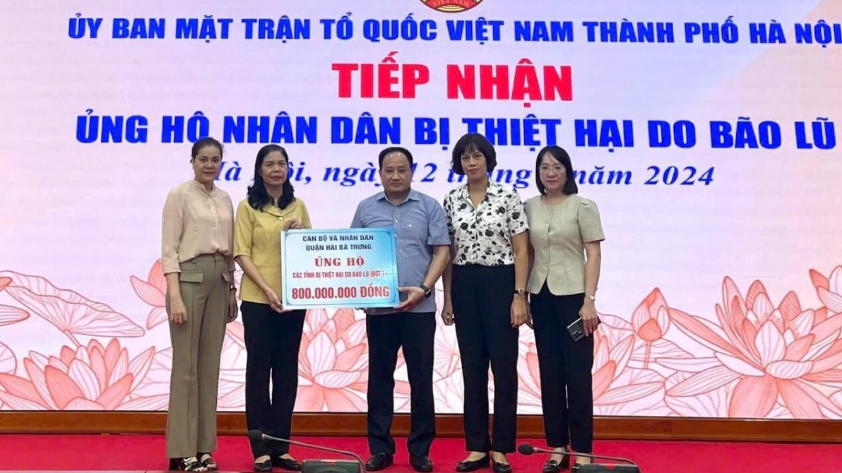 Hà Nội: Tiếp nhận gần 45 tỷ đồng ủng hộ nhân dân các tỉnh bị thiệt hại do bão số 3