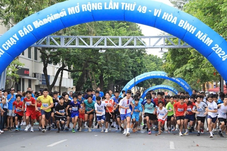 Chung kết Giải chạy Báo Hànộimới 2024: Hội tụ tinh thần thể thao và khát vọng hòa bình