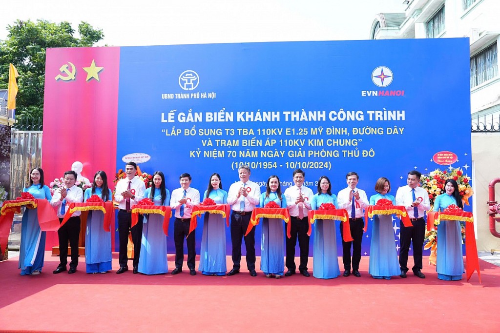 EVNHANOI khánh thành 2 công trình chào mừng kỷ niệm 70 năm Ngày Giải phóng Thủ đô