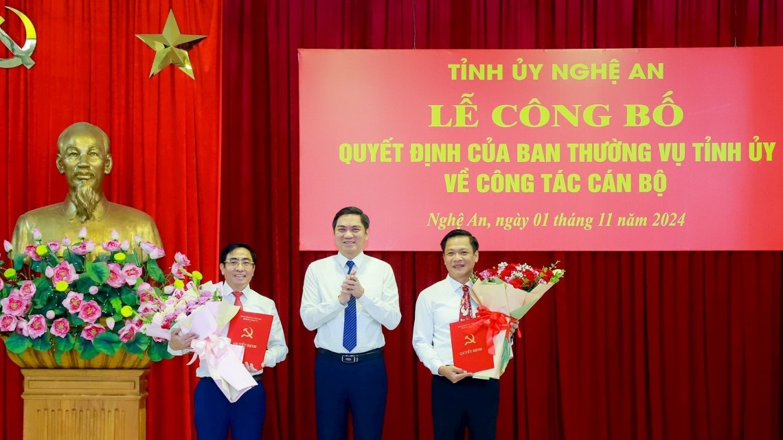 Luân chuyển, chỉ định Phó Bí thư Huyện ủy các huyện Yên Thành, Quế Phong