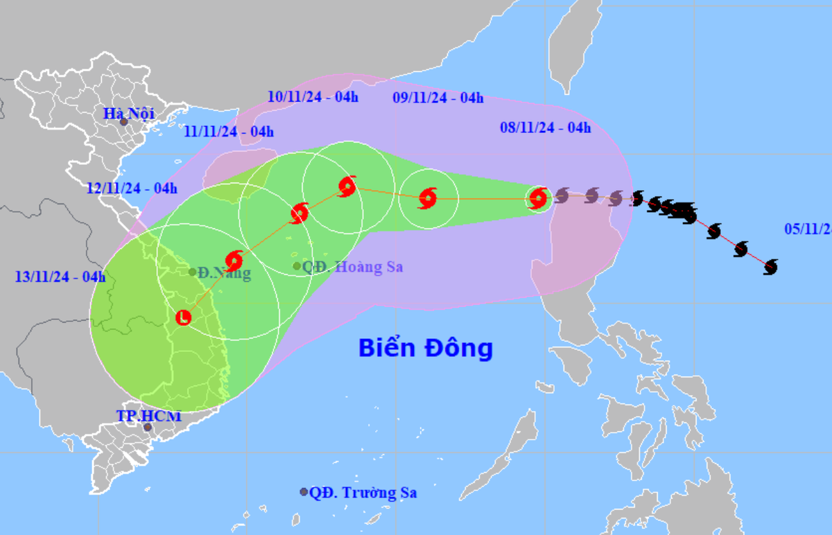 Tin bão mới nhất: Bão Yinxing cấp 14, giật cấp 17, vào Biển Đông trở thành bão số 7