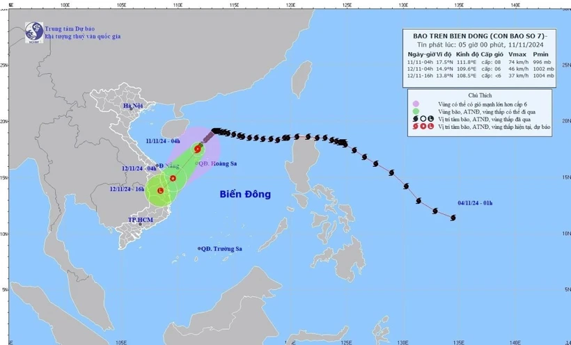 Tin bão mới nhất: Bão số 7 áp sát Hoàng Sa, bão số 8 (Toraji) sắp vào Biển Đông