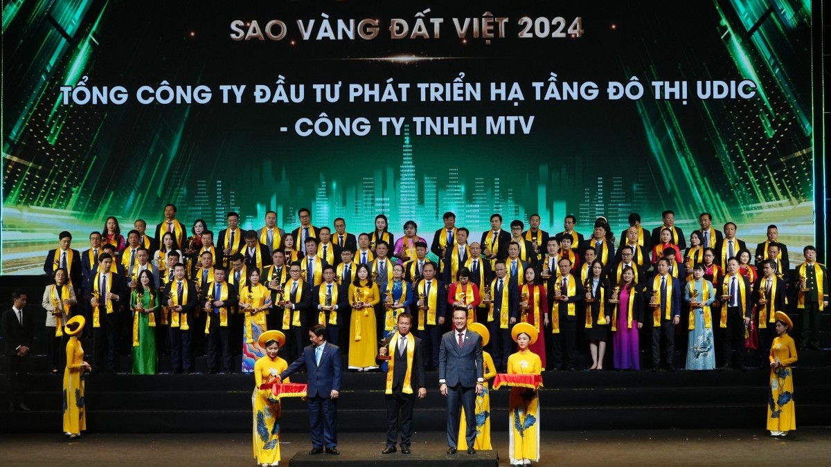 UDIC đoạt Danh hiệu TOP 20 Giải thưởng Sao Vàng đất Việt năm 2024