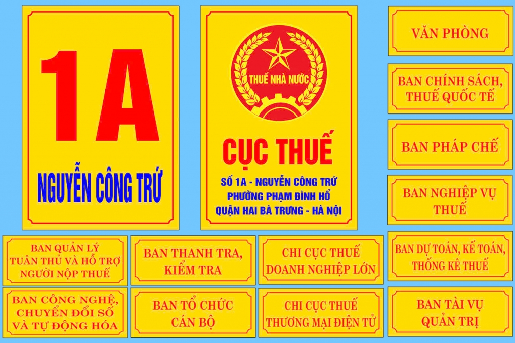 Thông báo việc sử dụng logo ngành Thuế và biển tên cơ quan thuế sau khi sắp xếp