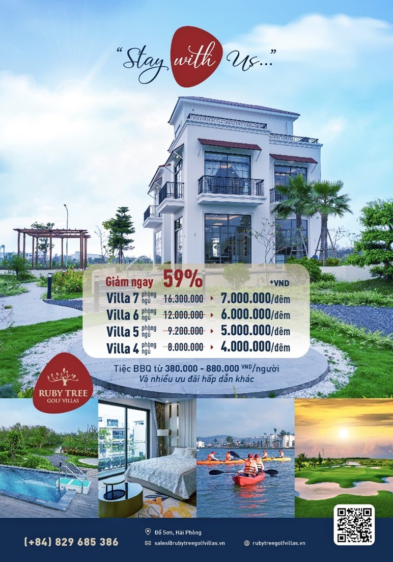 Ưu đãi đặc quyền chào đón hè 2025 tại quần thể nghỉ dưỡng và thể thao Ruby Tree Golf Villas