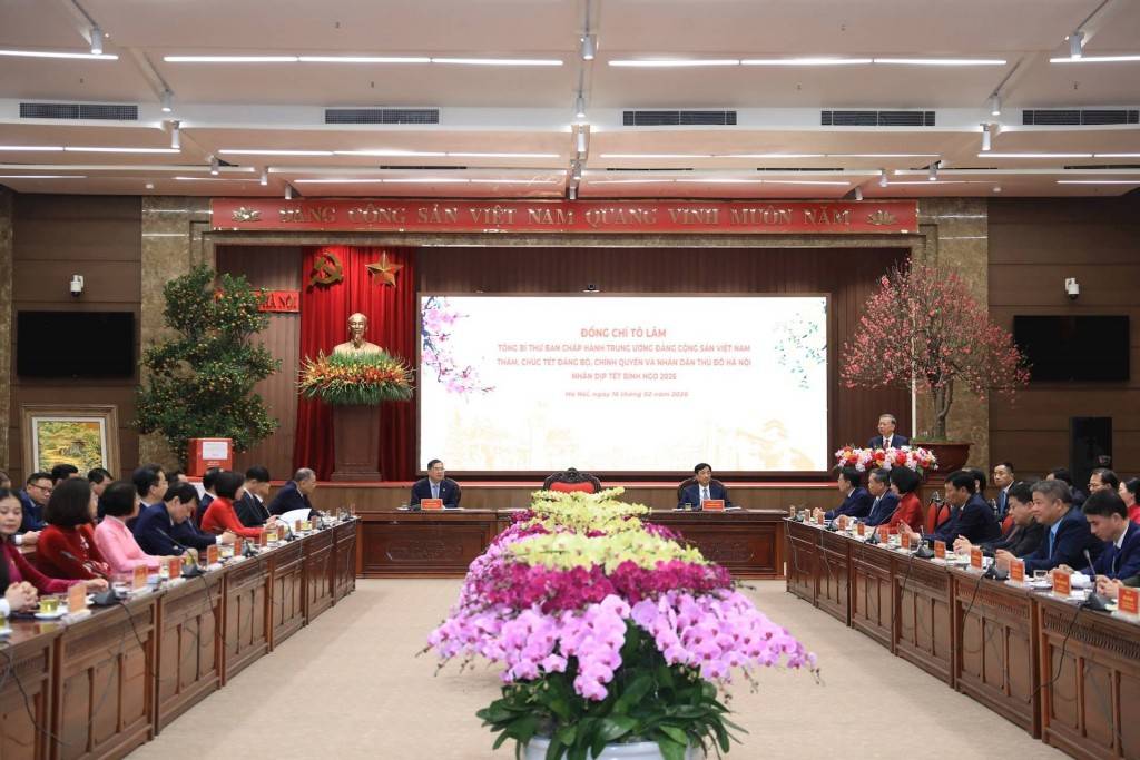 Tổng Bí thư Tô Lâm thăm, chúc Tết Đảng bộ, chính quyền, nhân dân Thủ đô Hà Nội