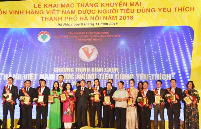 Hà Nội: Tôn vinh 133 sản phẩm được người yêu dùng yêu thích năm 2018