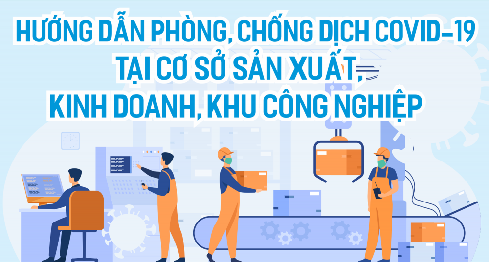 Infographic: Hướng dẫn phòng, chống dịch Covid-19 tại cơ sở sản xuất, kinh doanh, khu công nghiệp