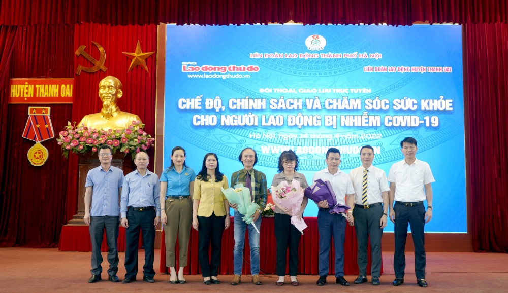 Trực tuyến hình ảnh: Đối thoại về chế độ, chính sách và chăm sóc sức khỏe cho người lao động bị nhiễm Covid-19