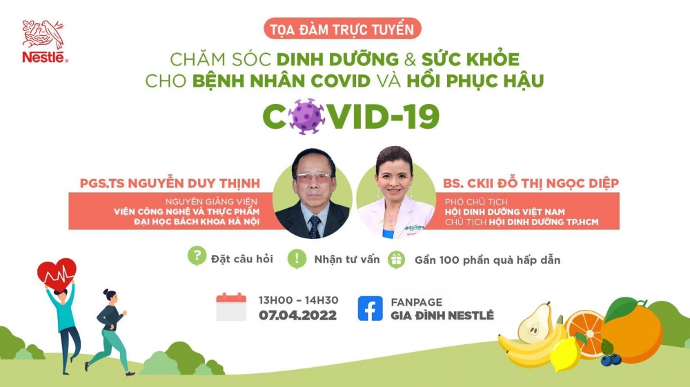 Tư vấn trực tuyến về chăm sóc dinh dưỡng, sức khỏe cho bệnh nhân Covid và hồi phục sau Covid